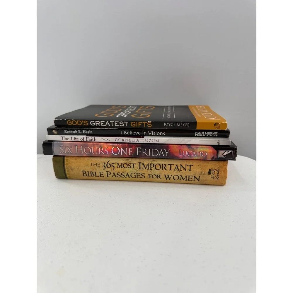 Set Of 5‎ Inspirational Christian Books By Joyce Meyer Max Lucado & More bundle